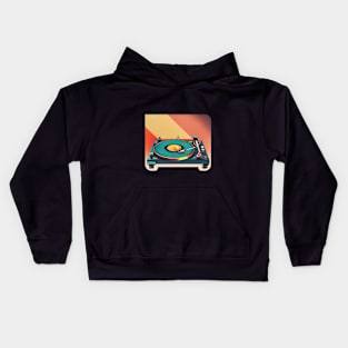 futuristic turntable Kids Hoodie